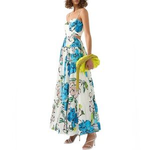 Aje botanical tiered maxi dress